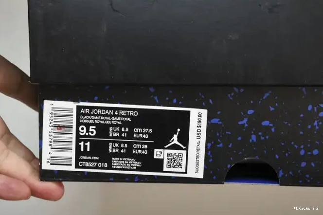 Cheap TB Black Jordan 4 Retro CT8527-018 Royal Game 0421